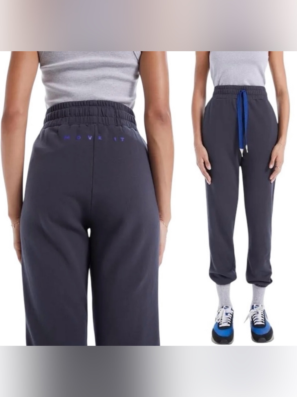 Mother The Knock Out Ankle Jogger Sweatpants In Faded Black